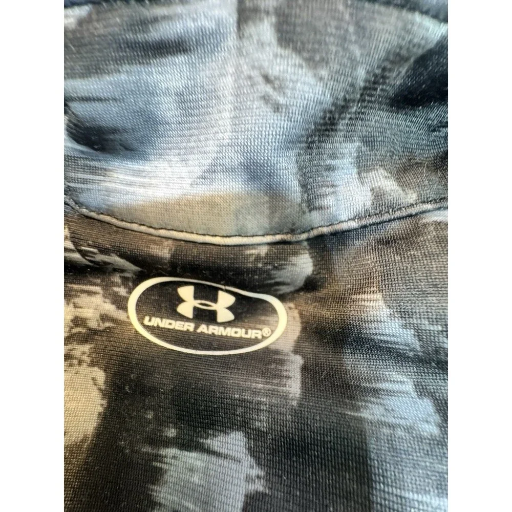 Under Armour Gray Camouflage/‎ BlackCamo Full Zip Loose Jacket Youth Boys Size 6
